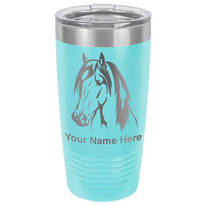 20oz Vacuum Insulated Tumbler Mug, Horse Head 1, Personalized Engraving Included