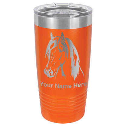 20oz Vacuum Insulated Tumbler Mug, Horse Head 1, Personalized Engraving Included