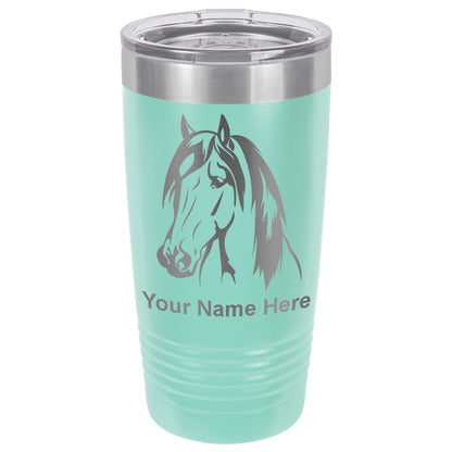 20oz Vacuum Insulated Tumbler Mug, Horse Head 1, Personalized Engraving Included