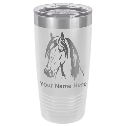 20oz Vacuum Insulated Tumbler Mug, Horse Head 1, Personalized Engraving Included