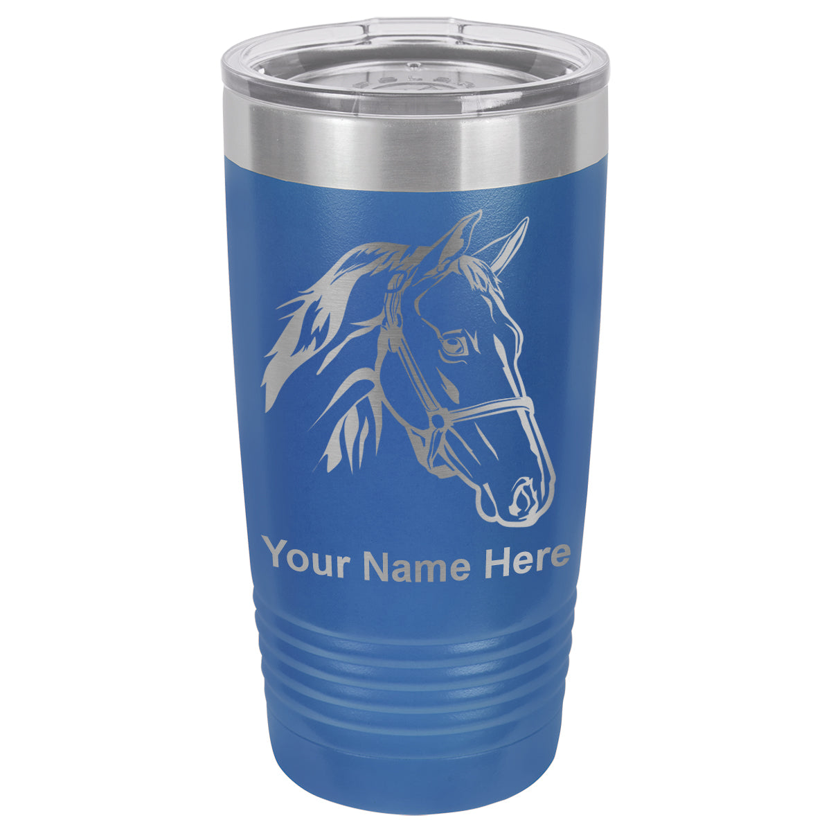20oz Vacuum Insulated Tumbler Mug, Horse Head 2, Personalized Engraving Included