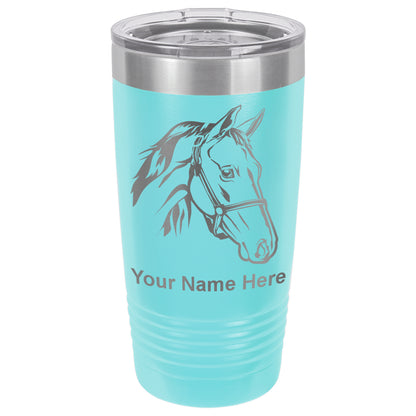20oz Vacuum Insulated Tumbler Mug, Horse Head 2, Personalized Engraving Included