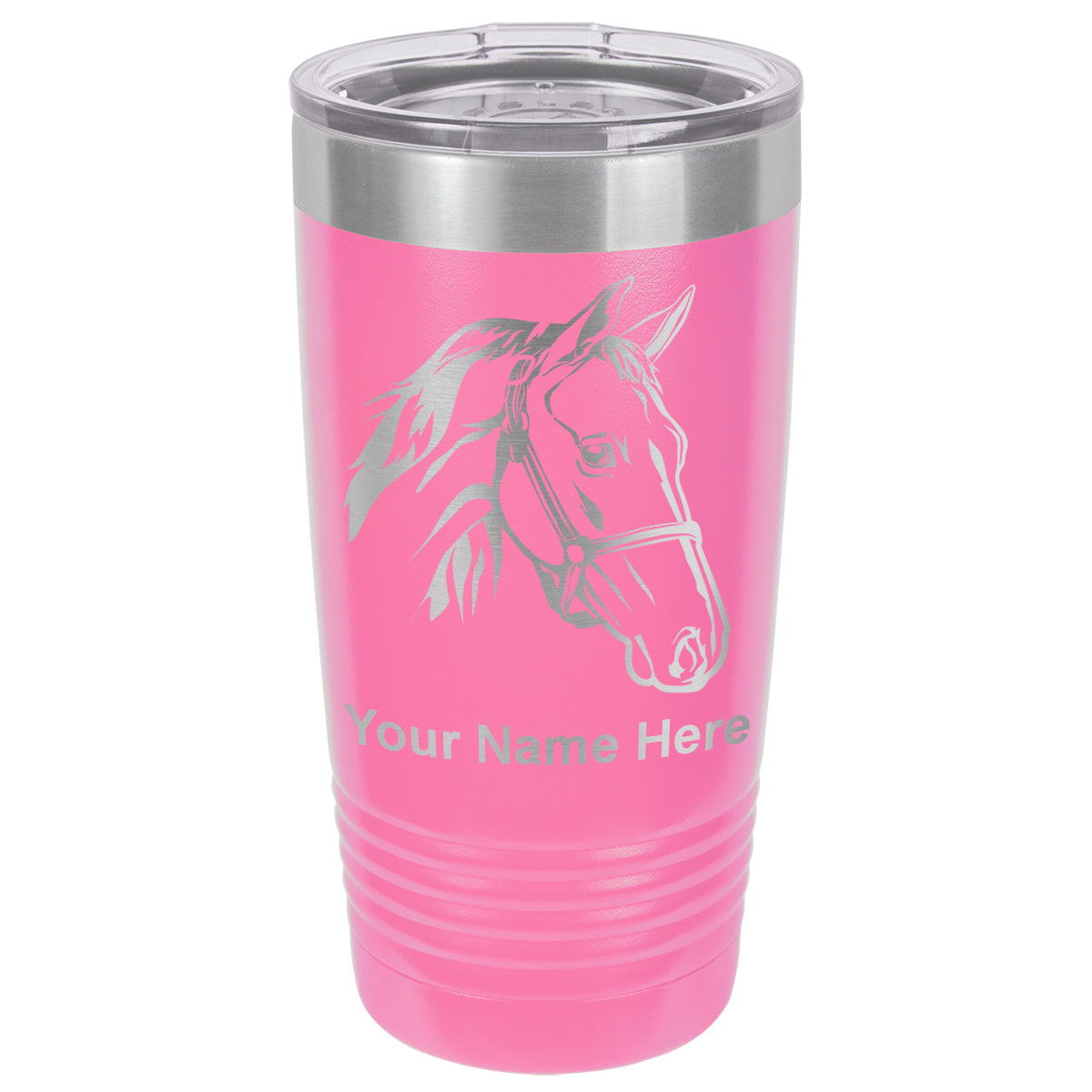 20oz Vacuum Insulated Tumbler Mug, Horse Head 2, Personalized Engraving Included