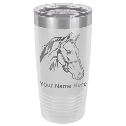 20oz Vacuum Insulated Tumbler Mug, Horse Head 2, Personalized Engraving Included
