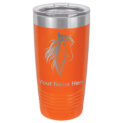 20oz Vacuum Insulated Tumbler Mug, Horse Head 3, Personalized Engraving Included