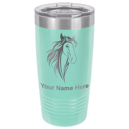 20oz Vacuum Insulated Tumbler Mug, Horse Head 3, Personalized Engraving Included