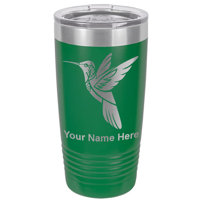 20oz Vacuum Insulated Tumbler Mug, Hummingbird, Personalized Engraving Included