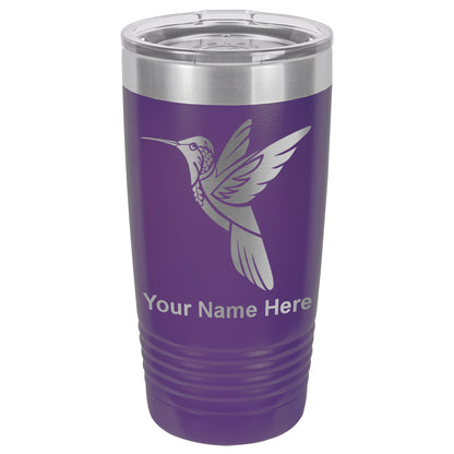 20oz Vacuum Insulated Tumbler Mug, Hummingbird, Personalized Engraving Included
