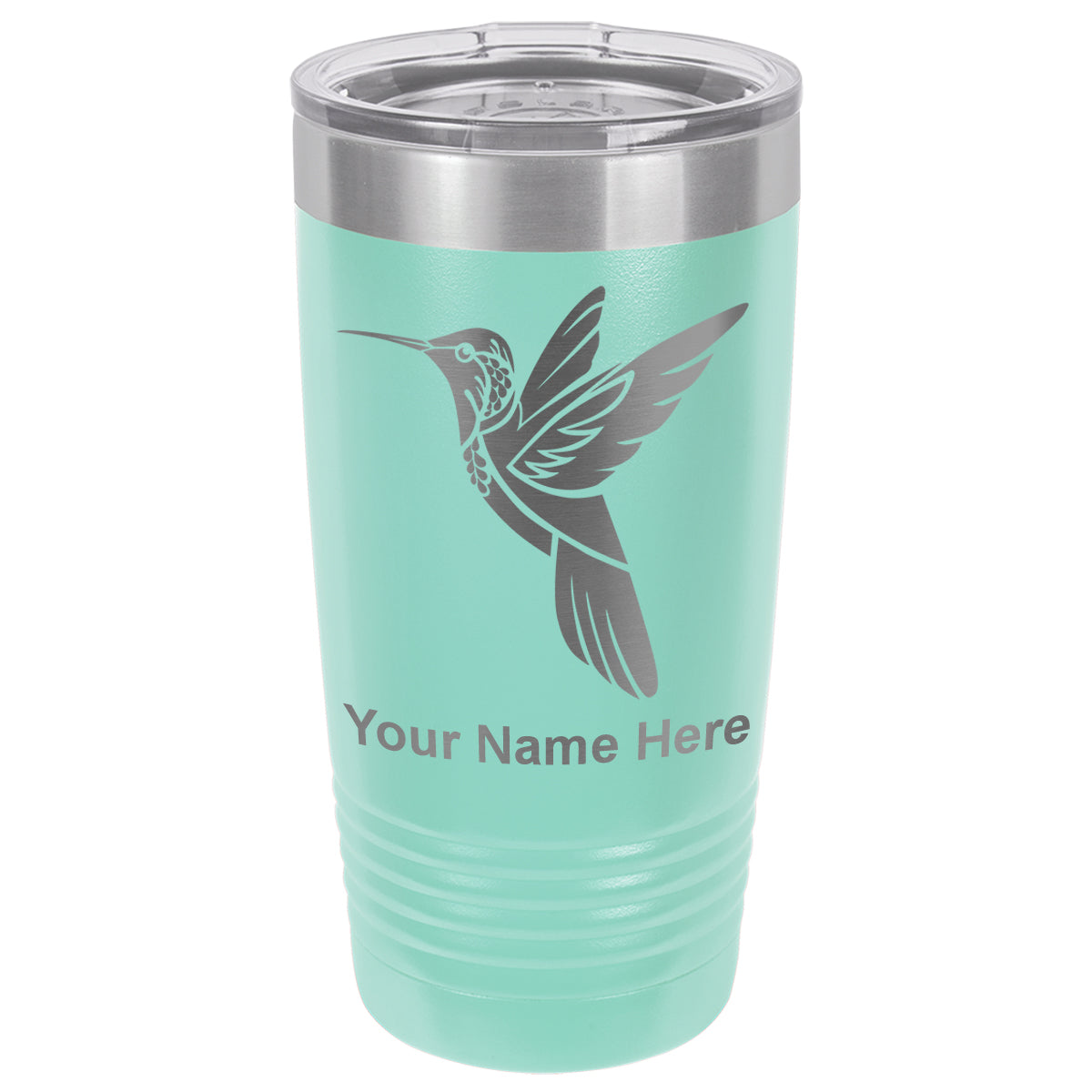 20oz Vacuum Insulated Tumbler Mug, Hummingbird, Personalized Engraving Included