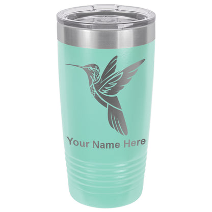 20oz Vacuum Insulated Tumbler Mug, Hummingbird, Personalized Engraving Included