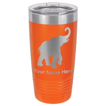 20oz Vacuum Insulated Tumbler Mug, Indian Elephant, Personalized Engraving Included
