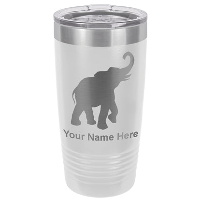 20oz Vacuum Insulated Tumbler Mug, Indian Elephant, Personalized Engraving Included