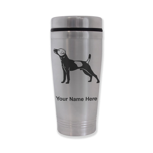 Commuter Travel Mug, Jack Russell Terrier Dog, Personalized Engraving Included