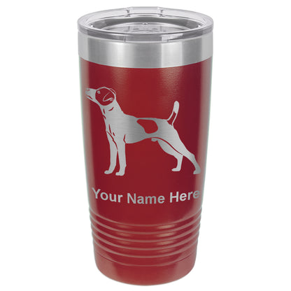 20oz Vacuum Insulated Tumbler Mug, Jack Russell Terrier Dog, Personalized Engraving Included