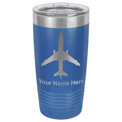 20oz Vacuum Insulated Tumbler Mug, Jet Airplane, Personalized Engraving Included