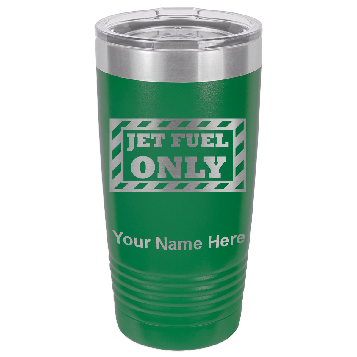 20oz Vacuum Insulated Tumbler Mug, Jet Fuel Only, Personalized Engraving Included