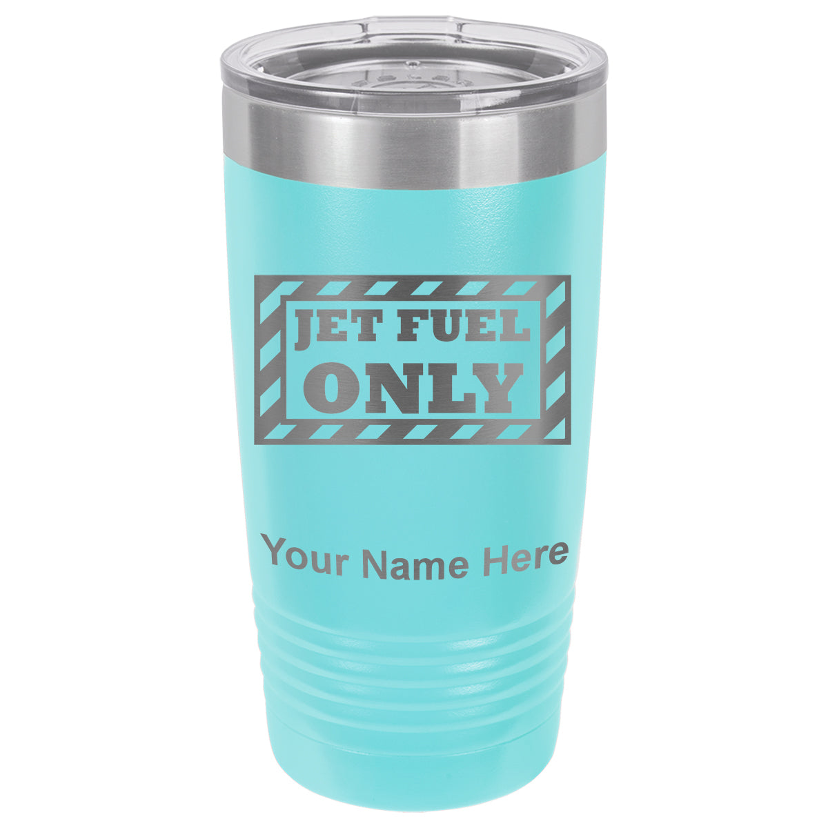 20oz Vacuum Insulated Tumbler Mug, Jet Fuel Only, Personalized Engraving Included
