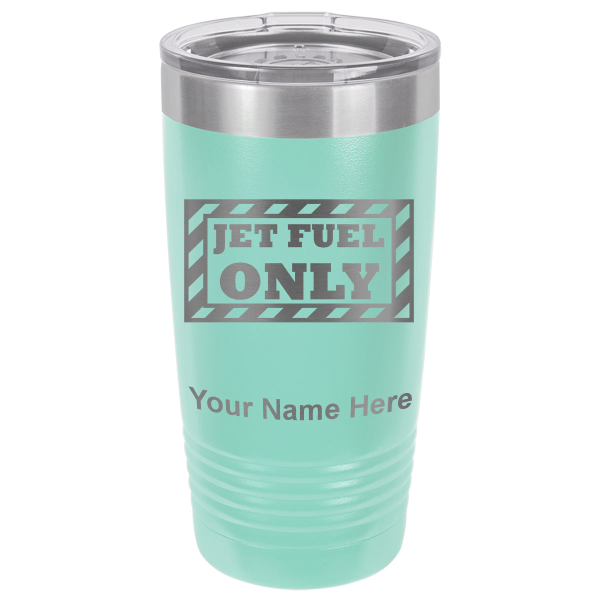 20oz Vacuum Insulated Tumbler Mug, Jet Fuel Only, Personalized Engraving Included