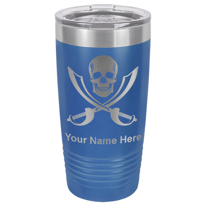 20oz Vacuum Insulated Tumbler Mug, Jolly Roger, Personalized Engraving Included