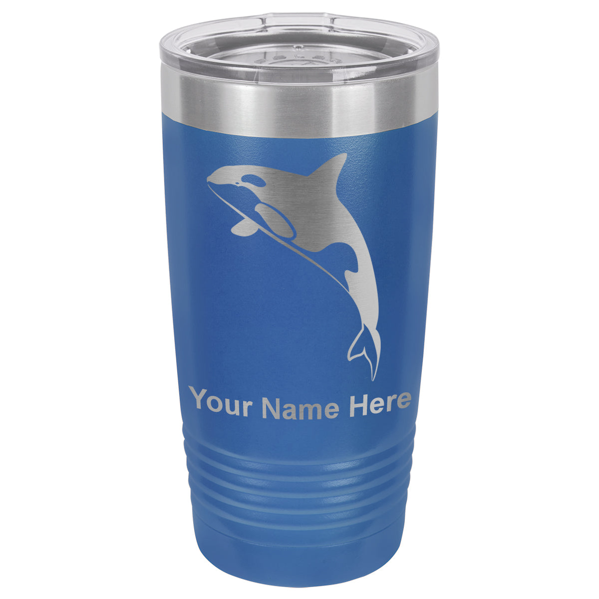20oz Vacuum Insulated Tumbler Mug, Killer Whale, Personalized Engraving Included