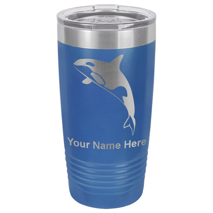 20oz Vacuum Insulated Tumbler Mug, Killer Whale, Personalized Engraving Included