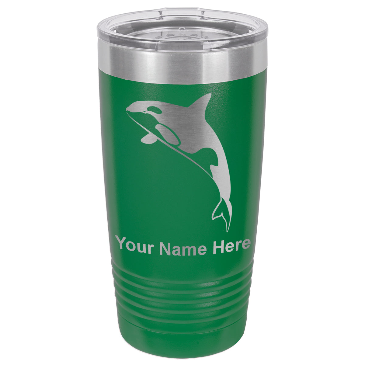 20oz Vacuum Insulated Tumbler Mug, Killer Whale, Personalized Engraving Included