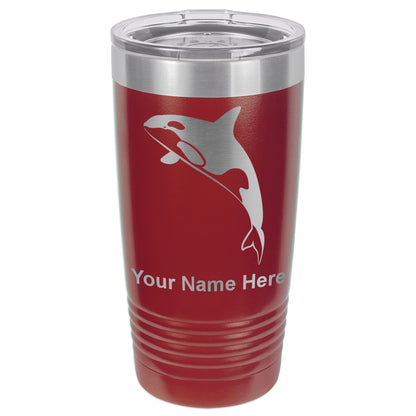 20oz Vacuum Insulated Tumbler Mug, Killer Whale, Personalized Engraving Included