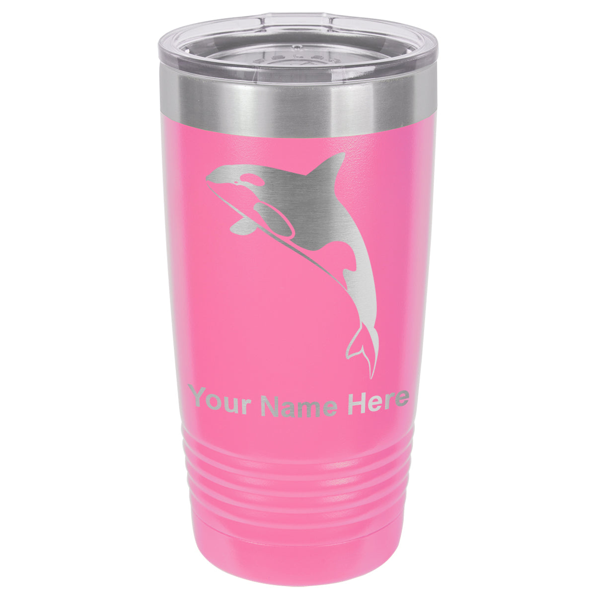 20oz Vacuum Insulated Tumbler Mug, Killer Whale, Personalized Engraving Included