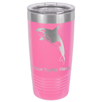 20oz Vacuum Insulated Tumbler Mug, Killer Whale, Personalized Engraving Included
