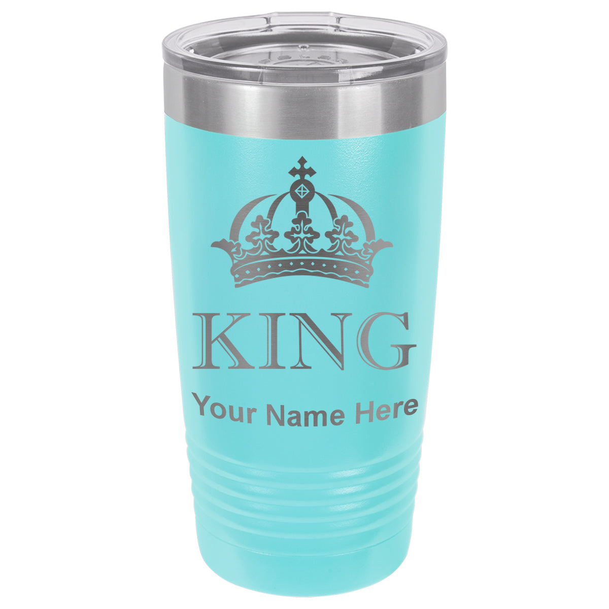 20oz Vacuum Insulated Tumbler Mug, King Crown, Personalized Engraving Included