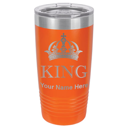 20oz Vacuum Insulated Tumbler Mug, King Crown, Personalized Engraving Included