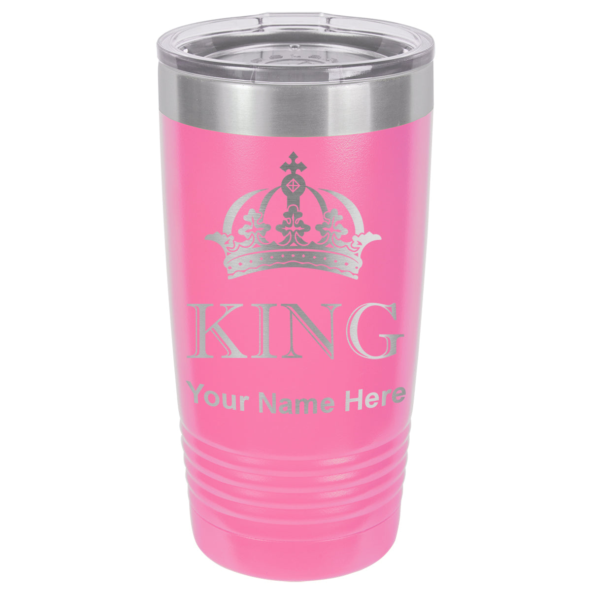 20oz Vacuum Insulated Tumbler Mug, King Crown, Personalized Engraving Included
