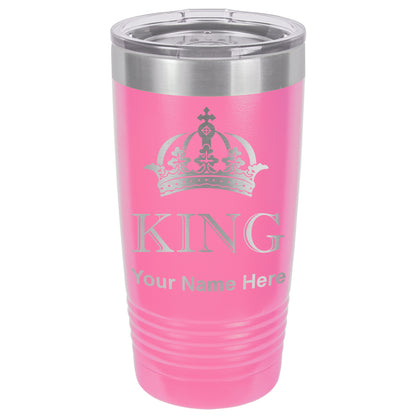 20oz Vacuum Insulated Tumbler Mug, King Crown, Personalized Engraving Included