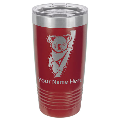 20oz Vacuum Insulated Tumbler Mug, Koala Bear, Personalized Engraving Included