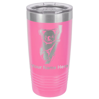 20oz Vacuum Insulated Tumbler Mug, Koala Bear, Personalized Engraving Included