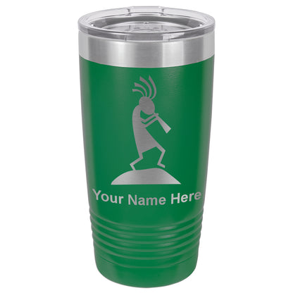20oz Vacuum Insulated Tumbler Mug, Kokopelli, Personalized Engraving Included
