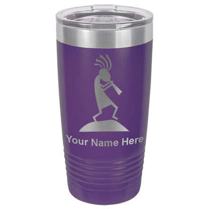 20oz Vacuum Insulated Tumbler Mug, Kokopelli, Personalized Engraving Included