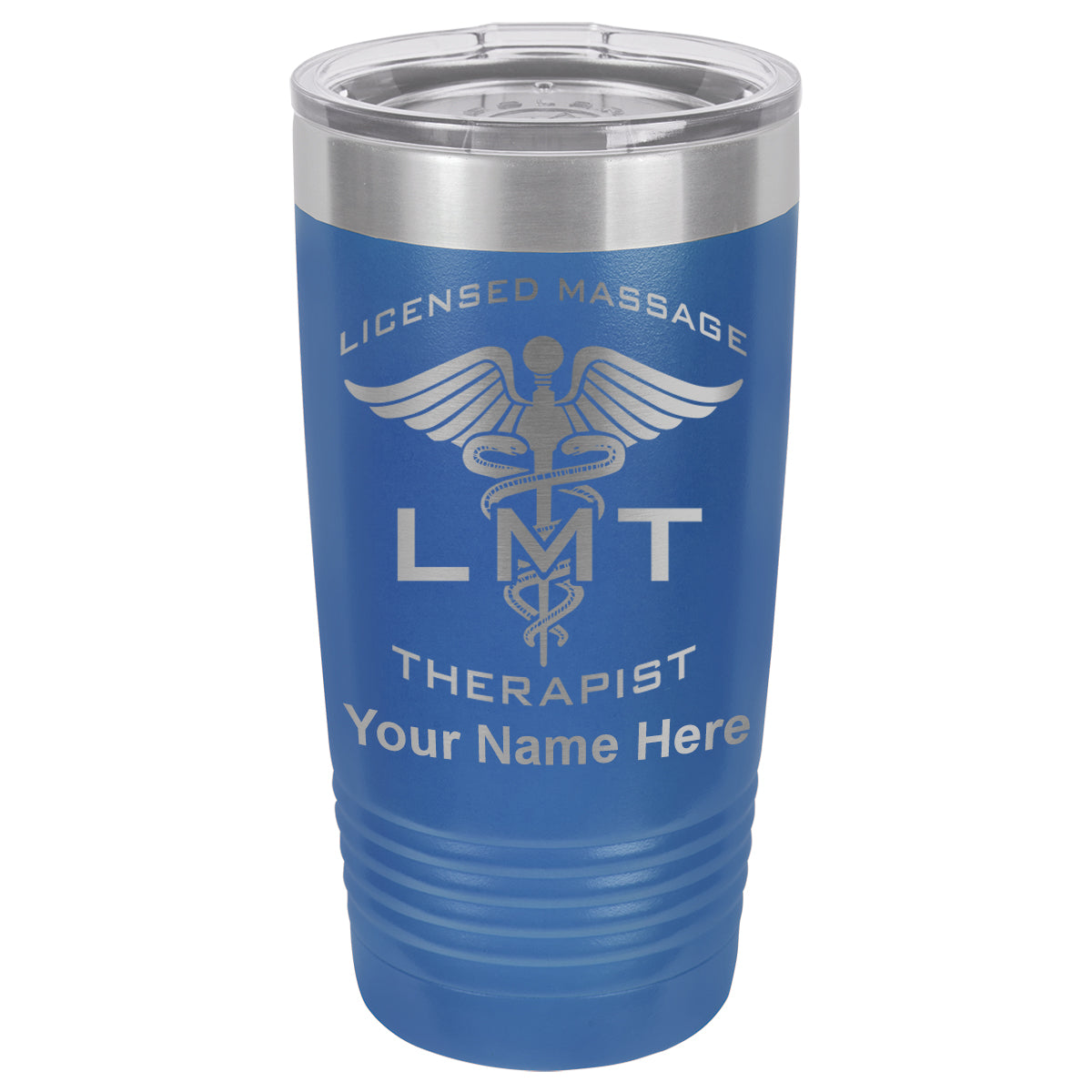 20oz Vacuum Insulated Tumbler Mug, LMT Licensed Massage Therapist, Personalized Engraving Included