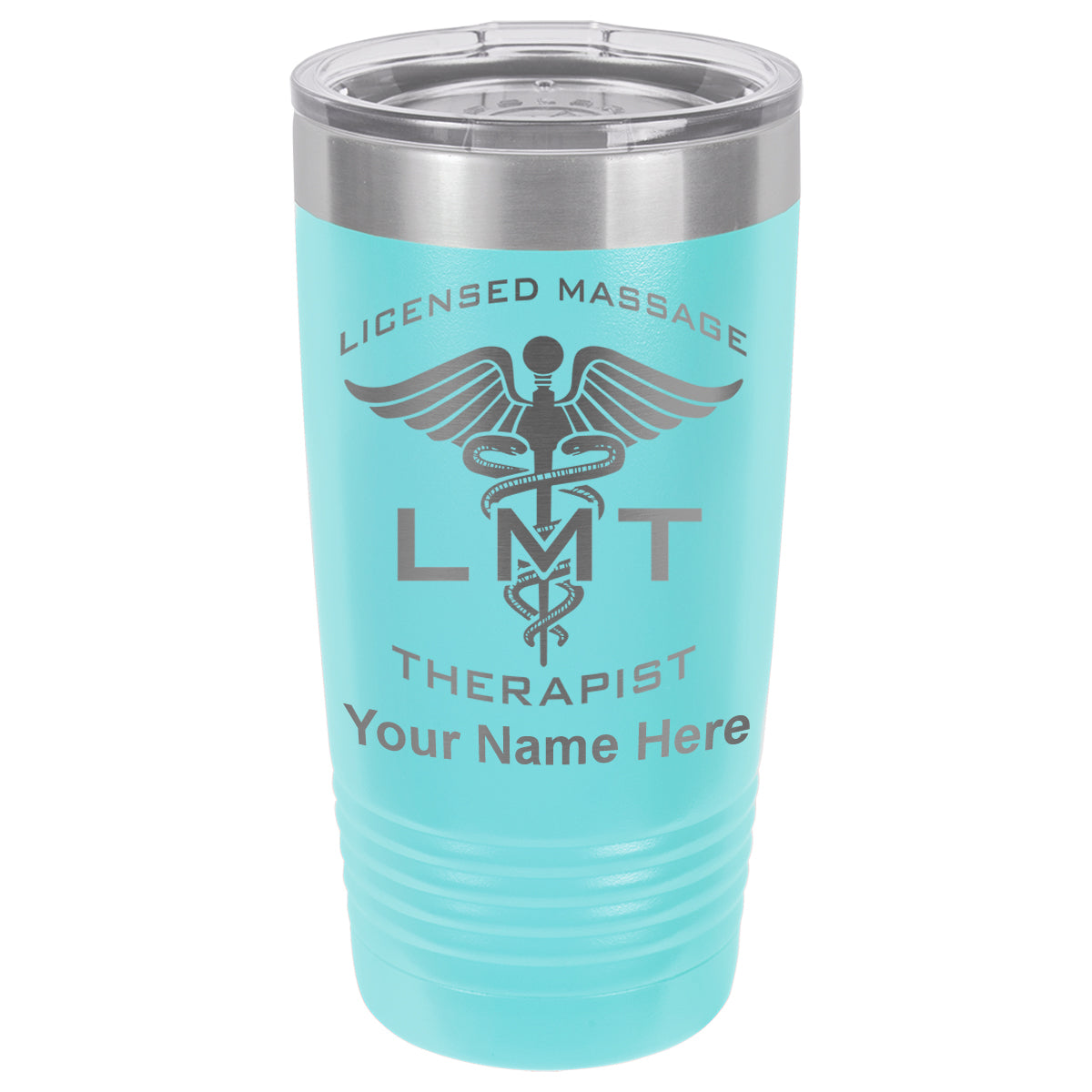 20oz Vacuum Insulated Tumbler Mug, LMT Licensed Massage Therapist, Personalized Engraving Included
