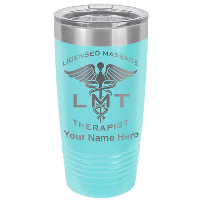 20oz Vacuum Insulated Tumbler Mug, LMT Licensed Massage Therapist, Personalized Engraving Included