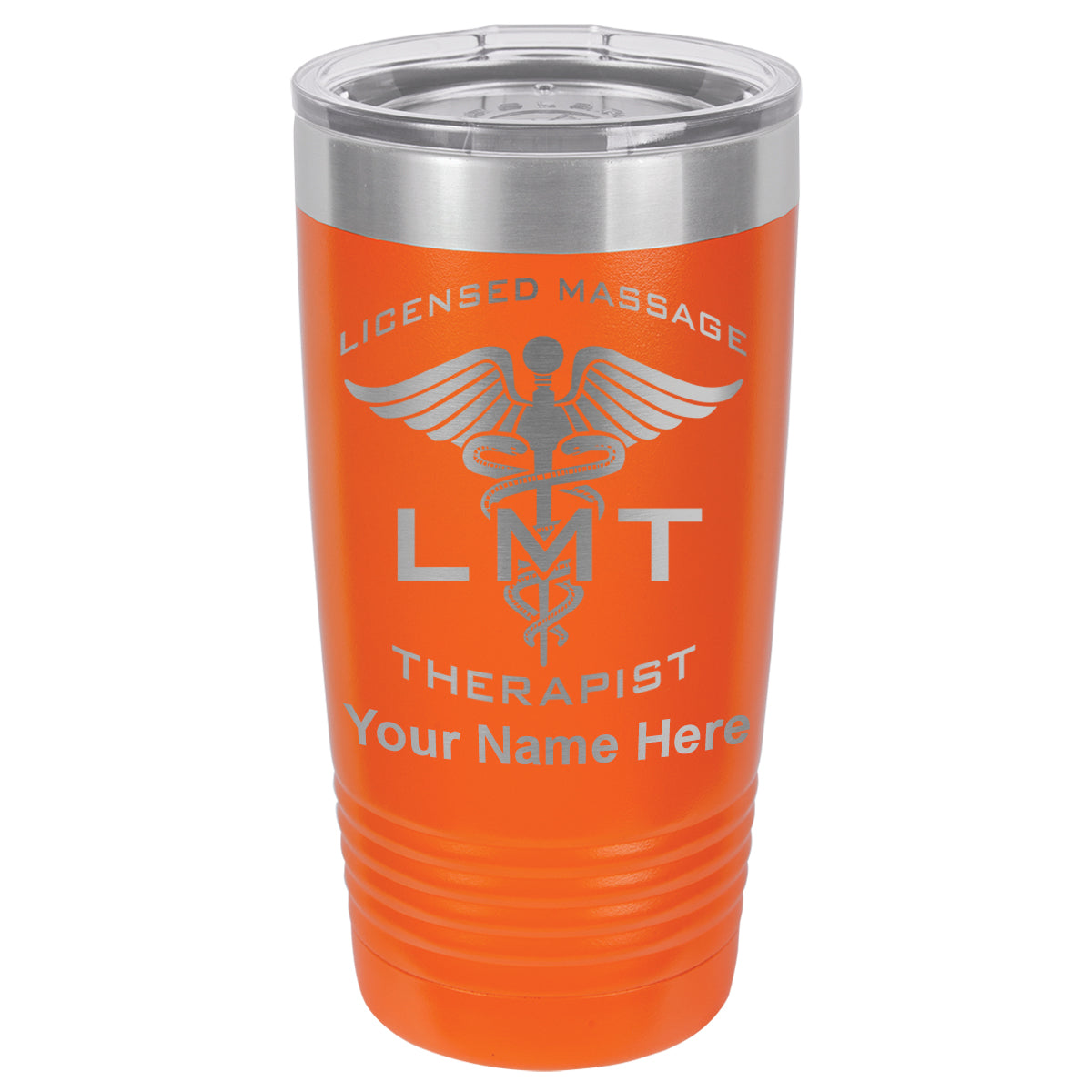 20oz Vacuum Insulated Tumbler Mug, LMT Licensed Massage Therapist, Personalized Engraving Included