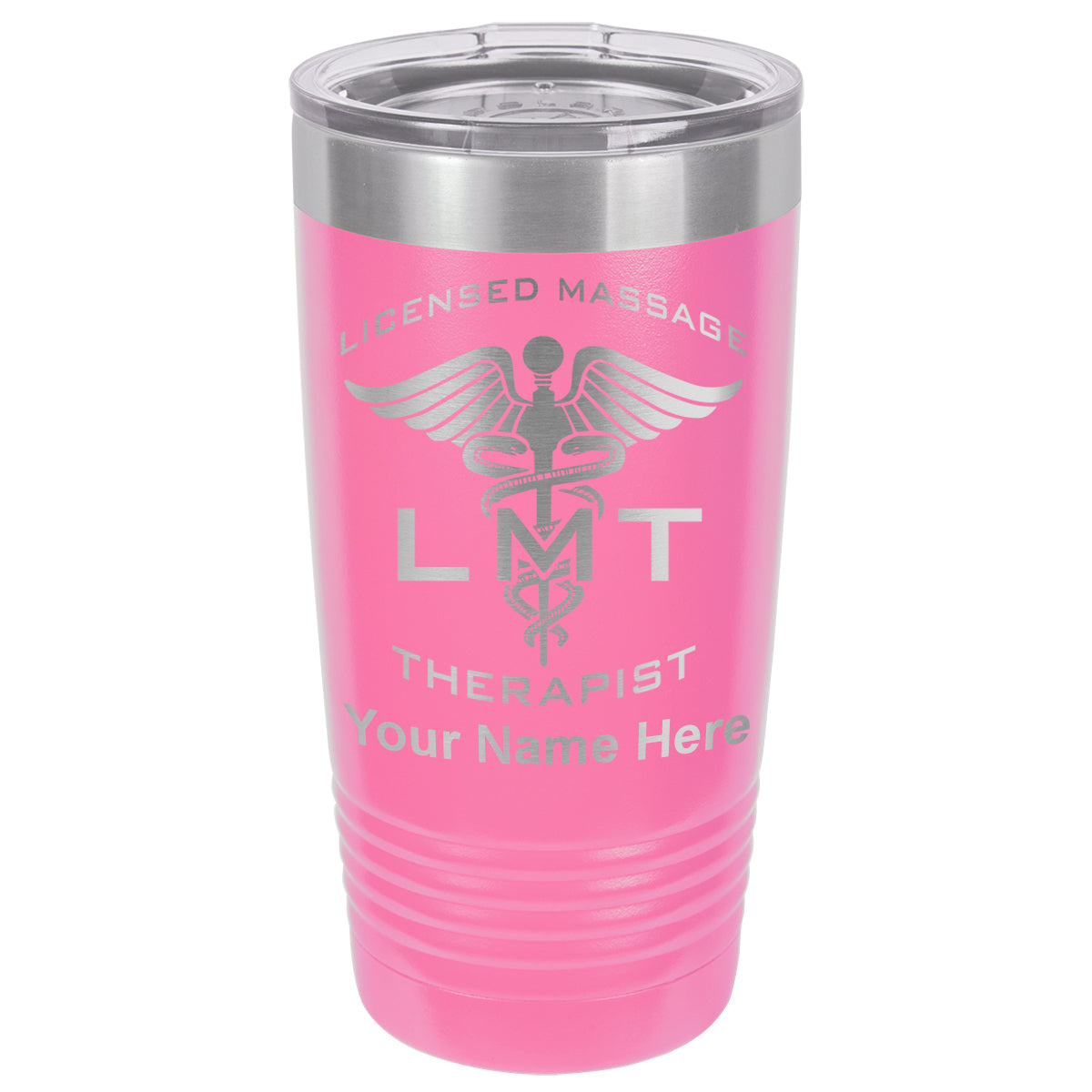 20oz Vacuum Insulated Tumbler Mug, LMT Licensed Massage Therapist, Personalized Engraving Included
