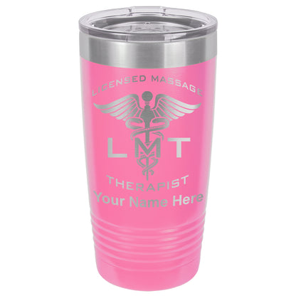 20oz Vacuum Insulated Tumbler Mug, LMT Licensed Massage Therapist, Personalized Engraving Included