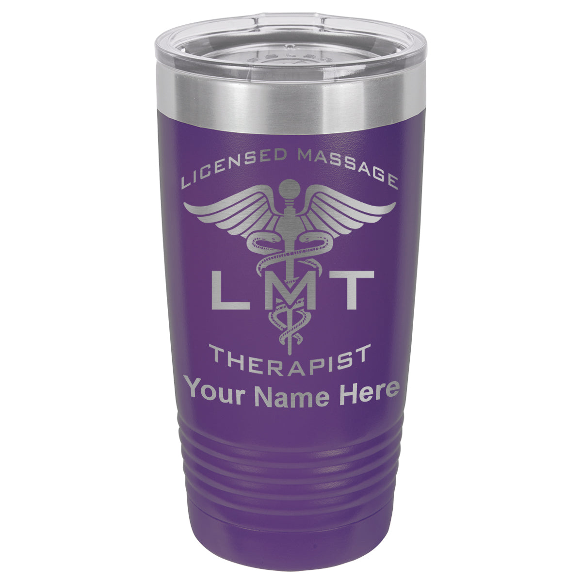 20oz Vacuum Insulated Tumbler Mug, LMT Licensed Massage Therapist, Personalized Engraving Included
