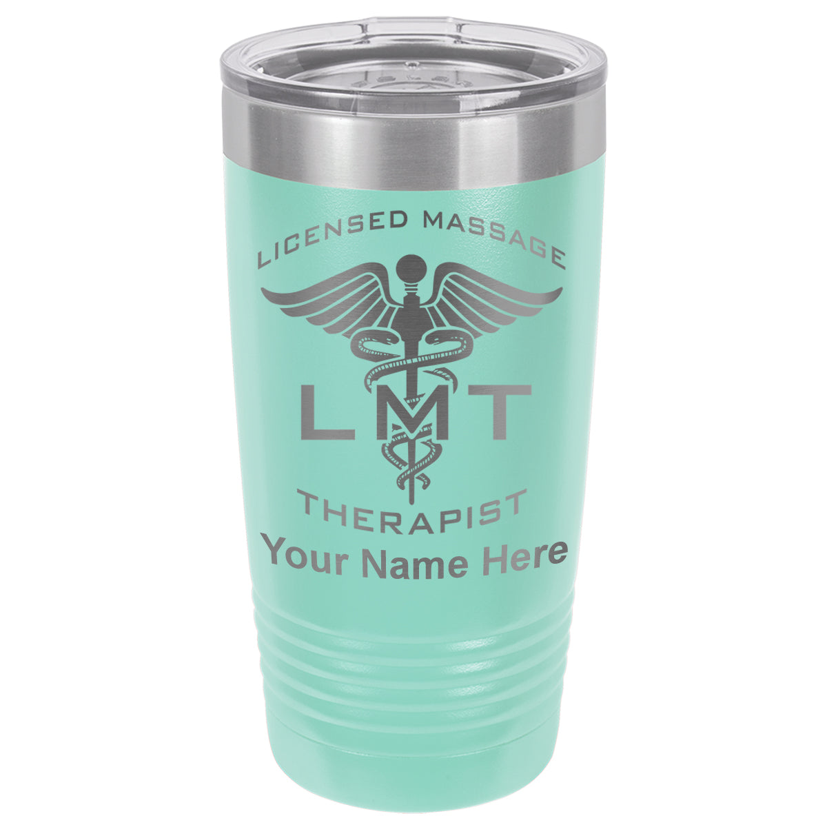 20oz Vacuum Insulated Tumbler Mug, LMT Licensed Massage Therapist, Personalized Engraving Included