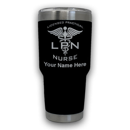 LaserGram 30oz Tumbler Mug, LPN Licensed Practical Nurse, Personalized Engraving Included