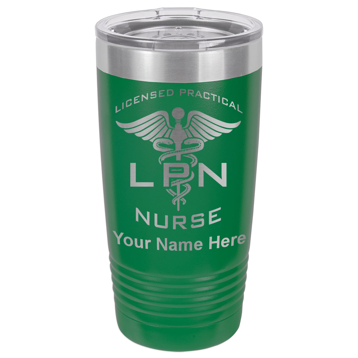 20oz Vacuum Insulated Tumbler Mug, LPN Licensed Practical Nurse, Personalized Engraving Included