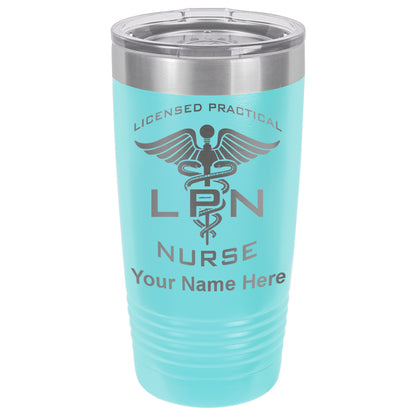 20oz Vacuum Insulated Tumbler Mug, LPN Licensed Practical Nurse, Personalized Engraving Included