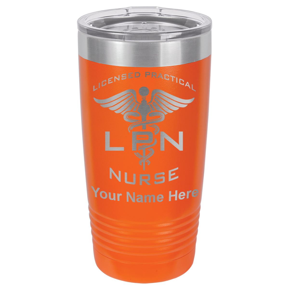 20oz Vacuum Insulated Tumbler Mug, LPN Licensed Practical Nurse, Personalized Engraving Included