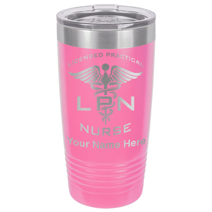 20oz Vacuum Insulated Tumbler Mug, LPN Licensed Practical Nurse, Personalized Engraving Included